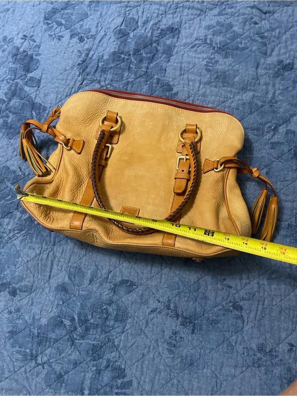Dooney & Bourke Tan Pebbled Leather Shoulder Bag - Picture 10 of 10
